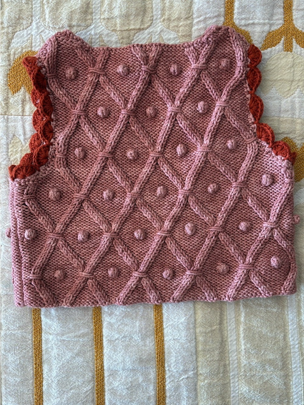 Misha and Puff Fiora Diamond Popcorn Vest 18-24M
